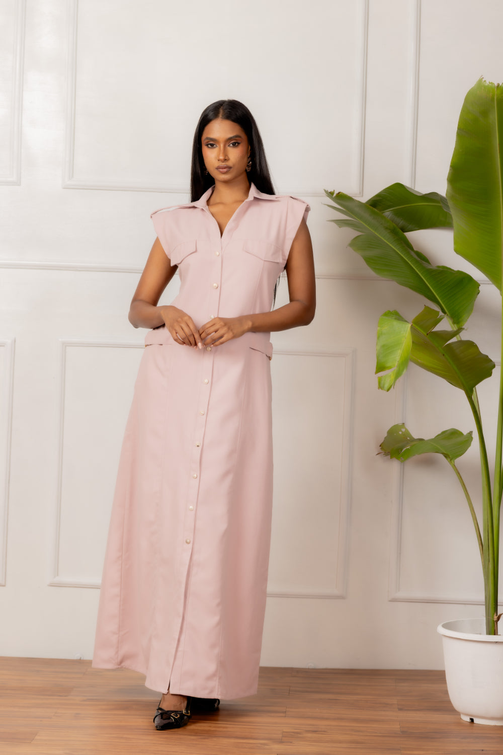 Aria Button down dress
