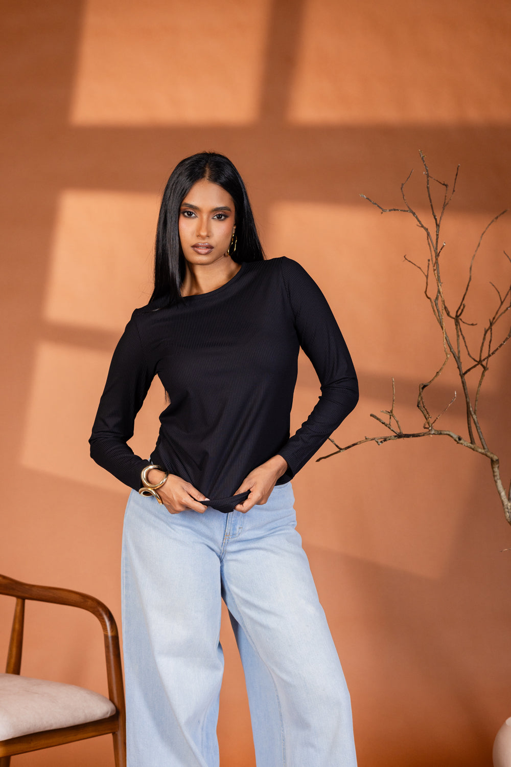 Shey Basic long sleeve Tee